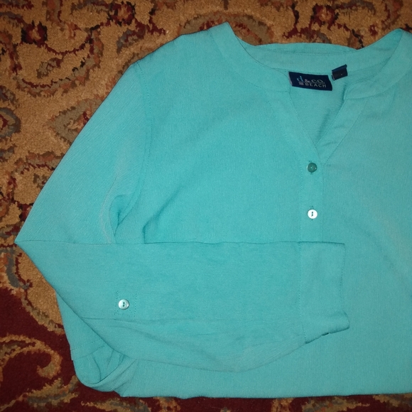 d&Co. Beach teal  oversized tunic top size Small - Picture 3 of 7
